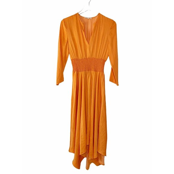 Maje Orange Midi Dress - Picture 2 of 13
